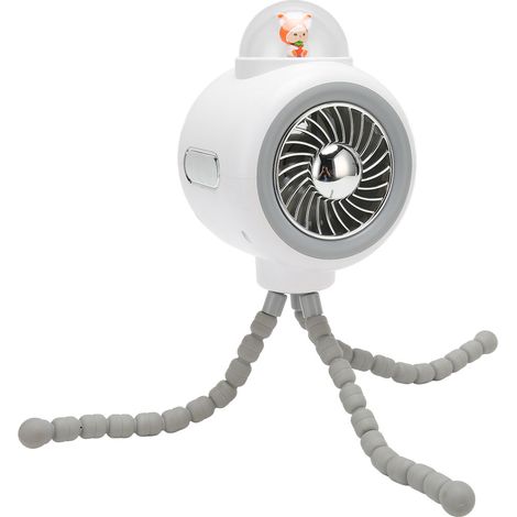 Ventilateur portable pour poussette avec pince trépied réglable, rechargeable, 4 modes, rotation à 120 degrés, convient aux poussettes, aux sports de plein air et au camping. (1/5)