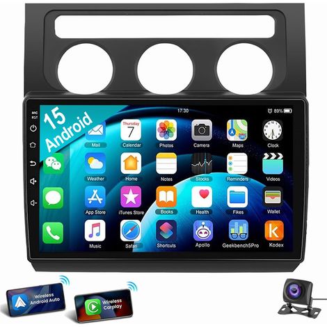 Pour VW Touran 1T1 1T2 1T3 2003-2010 Android 15 Autoradio GPS Carplay 1+32G CAM