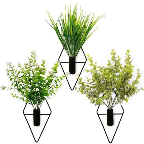 Lot de 3 vases muraux — Jardinières suspendues de style bohème, conçues pour la décoration intérieure (1/5)