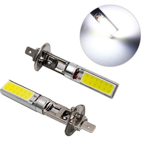 Faros LED H1 de 12 V - 7,5 W 6000 K, luces antiniebla superbrillantes - Luces diurnas de xenón blancas - Faros para coche (paquete de 2) (1/5)
