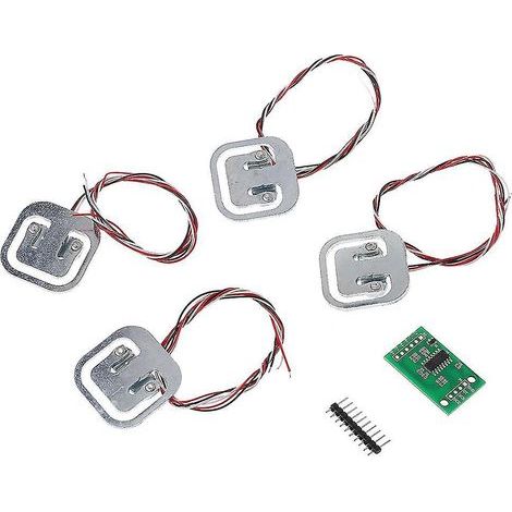 Capteur de poids à résistance et déformation pour balance 50 kg + module HX711 (4 pièces) (1/4)