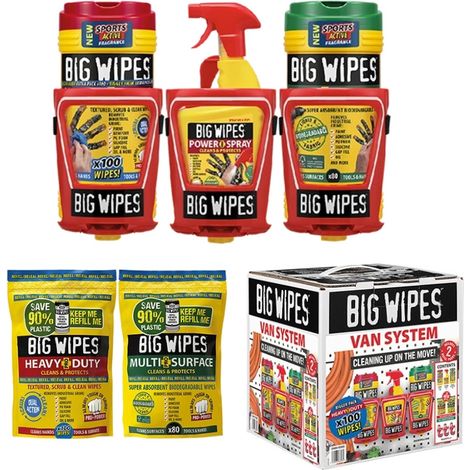 BIG WIPES Pack de nettoyage avec support - Van System