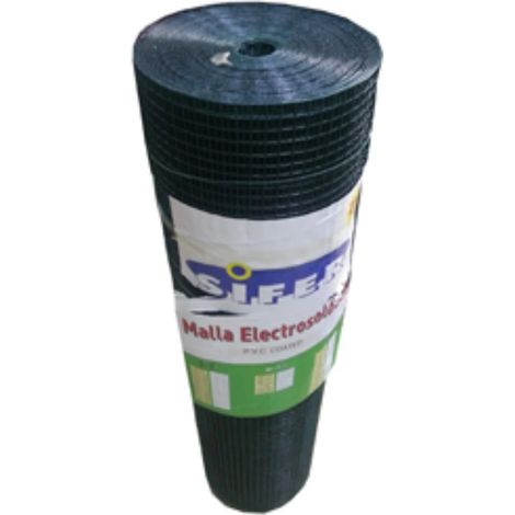 Rete Elettrosaldata Sifer 13x13x1,21 0,25m Rinforzata Plastificata Verde
