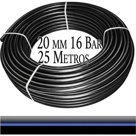 Tubo irrigazione 20mm PN 16 in polietile ad alta desità PE100, rotolo da 25 metri, adatta all'uso acqua potabile (1/5)