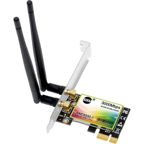 5374 Mbit/s WLAN 6E SU-AXE3000 Dualband-Router (2,4 GHz/5 GHz), kompatibel mit Windows 10/11, mit Antennen, ohne Standfuß