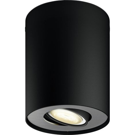 Philips Hue White Ambiance PILLAR Spot 1x5.5W - Noir (Télécommande incluse), fonctionne avec Alexa, Google Assistant et Apple Homekit (1/5)