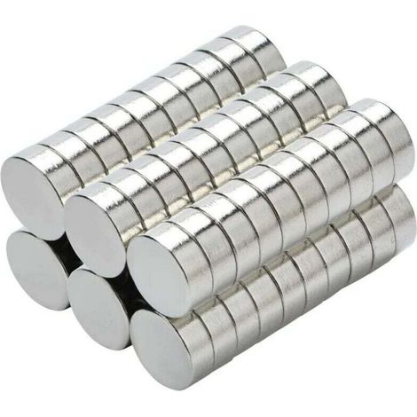 50 massive Neodym-Magnetstücke N35 - 8 x 3 mm - runde Scheiben - Supermagnete