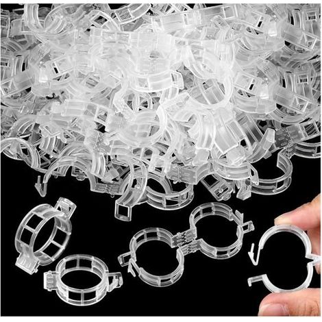 Wiederverwendbare Tomatenclips, haltbare Clips für Tomaten und Pflanzen, Set von 200 breiten, robusten Clips.