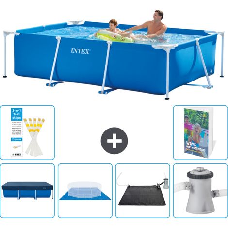 Intex Piscina con estructura Rectangular - 260x160x65 cm - 7-piezas  S40