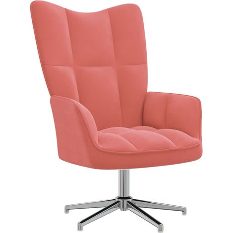 Chaise de relaxation Rose Velours (1/5)
