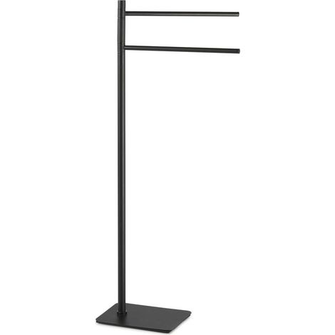 Pedestal De Acero Negro Mate Con Toallero   Re (1/4)