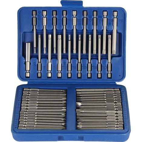 Juego de 50 piezas de llaves de vaso para destornillador eléctrico con soporte de extensión magnético. (1/2)