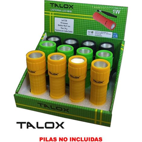 TALOX talox expositor 12 linternas colores surtidos mini led 1 w