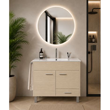 Mobile bagno con lavabo ORIGENBATH SAMOS senza specchio 50x40 cm estepa (1/3)