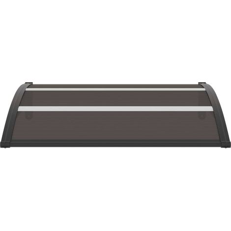 Auvent de porte Store extérieur Marquise Brise-soleil Noir 120x80 cm PC XRYJX908954 (1/5)