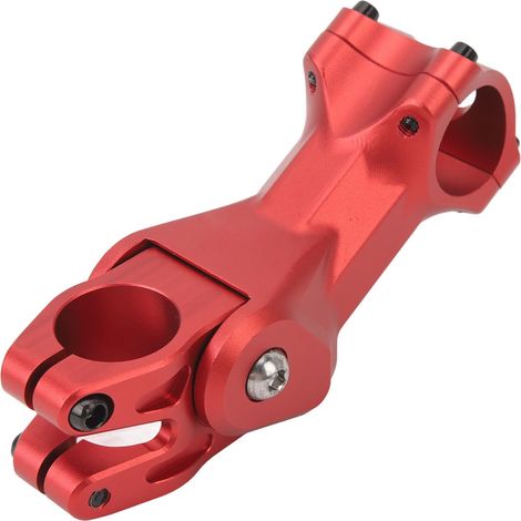 Potence de vélo 31,8 mm en alliage d'aluminium avec absorption des chocs, pour VTT et cyclisme (rouge). (1/5)