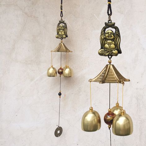 Carillons éoliens vintage en alliage, style rétro, finitions soignées, carillons décoratifs pour la décoration intérieure et extérieure, Maitreya (1/3)