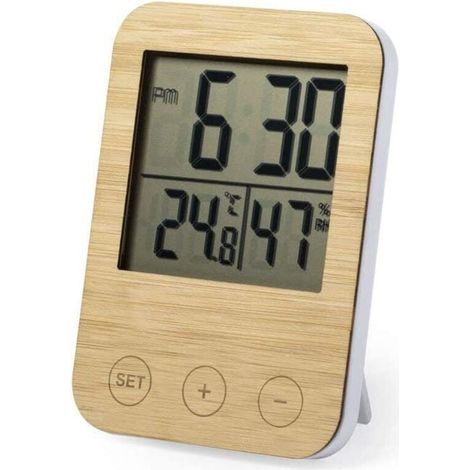 Wetterstation – Thermometer – Hygrometer – Bambusholz – XXW Geschenk
