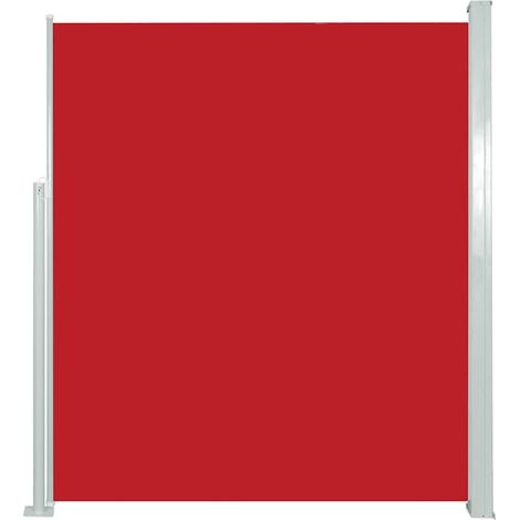 Auvent latéral rétractable de patio 120x500 cm Rouge vidaXL