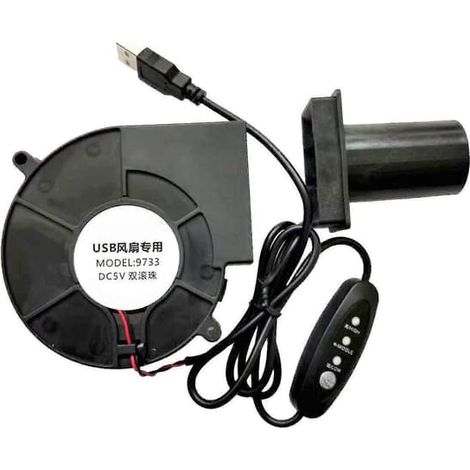 Ventilateur centrifuge turbo haute vitesse 9733 DC 12 V avec variateur de vitesse pour poêle à pétrole et gril -NN4 (1/4)