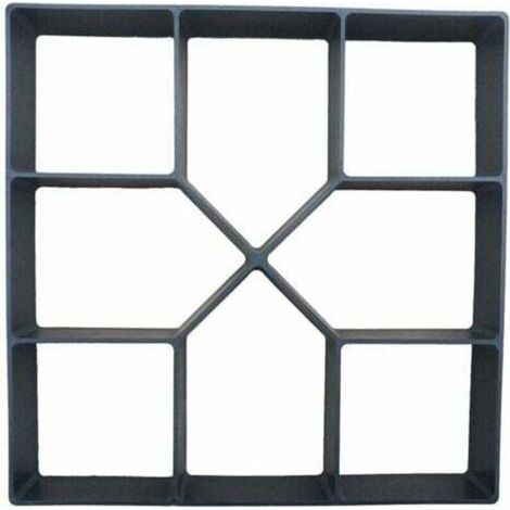 Moule à Pavage Plastique 40 x 40 cm pour Garden Terrasse Allée Patio Jardin Trottoirs Chemin de Pavage en Ciment Béton Moule à Pavé Réutilisable Moule de Coffrage Bricolage- (1/4)