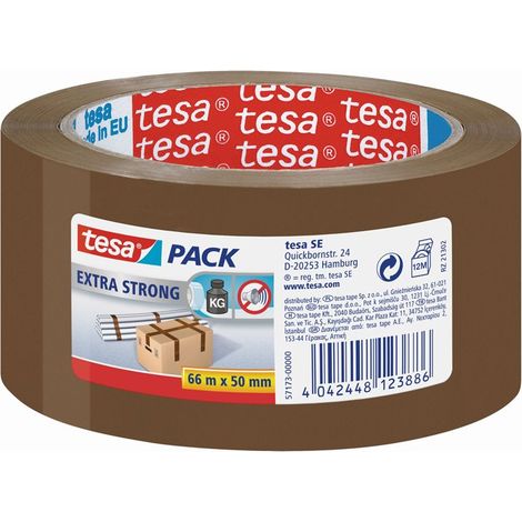 Tesa Extra Fuerte Cinta Adhesiva Marrón 50 mm x 66 m
