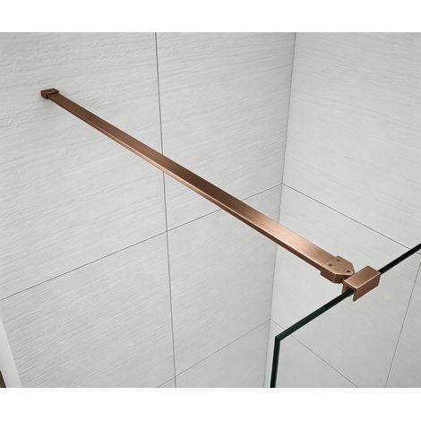 Barre de support mural pour paroi de douche ESCA 1200 mm, cuivre mat (1/3)