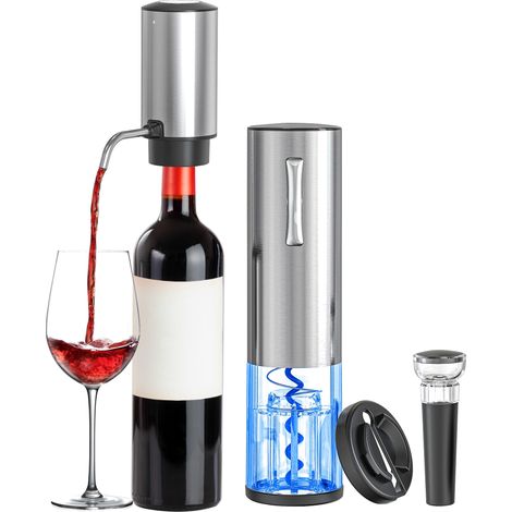 Distributeur De Vin Automatique - 4-en-1 Set Avec Ouvre-Bouteille Électrique Vacuumsstopper Aérateur Et Coupe-Foil - Pour Maison Et Professionnel - 1 Pièce (1/5)