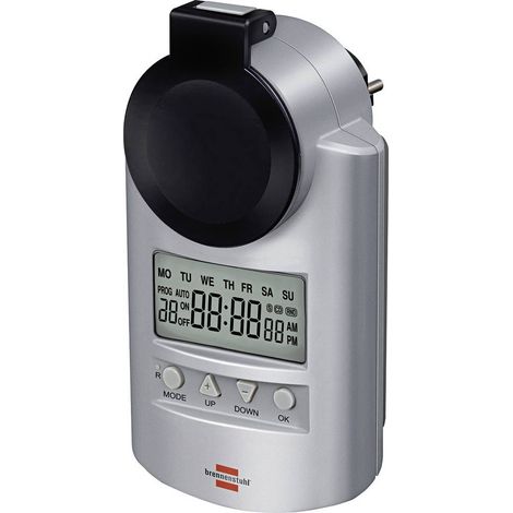 Brennenstuhl 1507490 Timer a spina analogico digitale Settimanale 23 h/59 min 3680 W IP44 Funzione di conto alla rovesc (1/5)