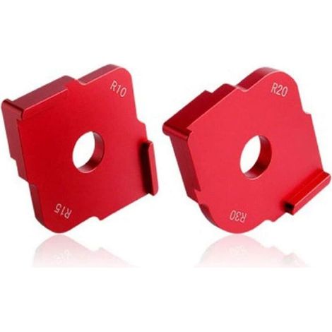 Lot de 2 gabarits d'angle en alliage d'aluminium pour bois R10 R15 R20 R30, outils de menuiserie ronds (1/5)
