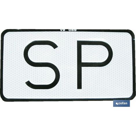 Placa sp v-9 servicio pÚblico 225x12 cm
