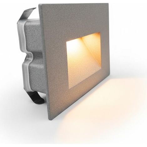 SEGNAPASSO LED GRIGIO 5W CCT SWITCH 3 TEMPERATURE COLORE - ILLUMINAZIONE LED DA ESTERNO IP65 PER SCALE GIARDINI E PASSAGGI (1/4)