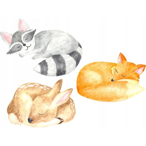 Adesivo decorativo per bambini - Animali che dormono (1/5)
