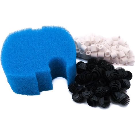 Filtermaterial Set Außenfilter HW 303 703 Bio Balls Keramik Ringe 2 Schwämme
