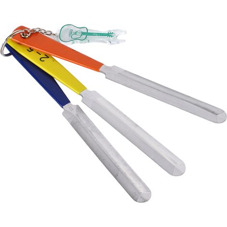 Lime à sillet pour guitare en acier inoxydable, manche antidérapant pour un ajustement précis des frettes (1/5)
