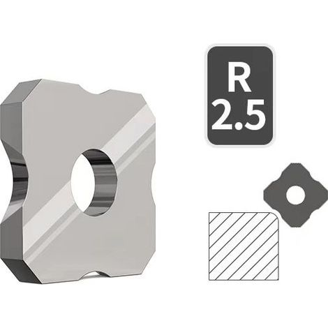 Lame de chanfreinage R2.5 Outil de finition pour le placage de chants, outil de biseautage pour le travail du bois, outil pour plaquer les chants, panneau PVC sans peinture, couteau de finition pour p (1/5)