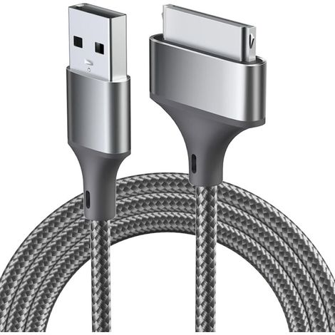 Phone 4S Câble, Cable USB Câble 30 Broches, Fil tressé en nylon de 100 cm de large Compatible avec Phone 4 4s, Phone 3G 3GS, Pad 1/2/3, Pod Touch 4/3/2/1, Pod Classic 3/2/1 (1/5)