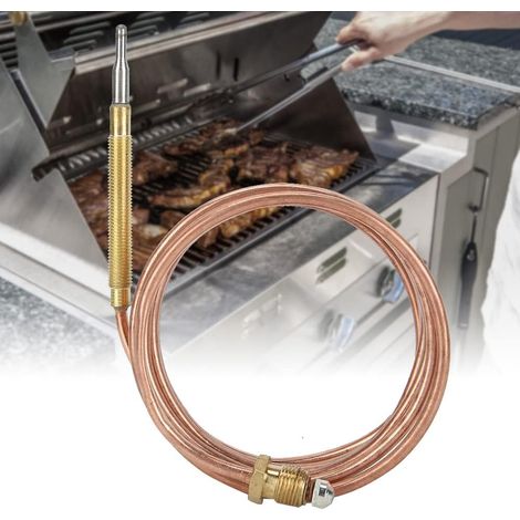 Kit de thermocouple pour cuisinière à gaz, équipement de Protection de Chauffage, sonde de détection de température avec écrou, pour cuisinières à gaz, cuisinières à (1500mm) (1/5)