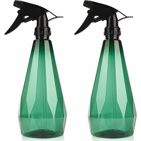 500 ml x 2 Sprühflaschen zur Pflanzenreinigung – leere Plastikflasche, verstellbare Sprühflasche, nachfüllbar, transparenter Sprüher für die Blumengärtnerei