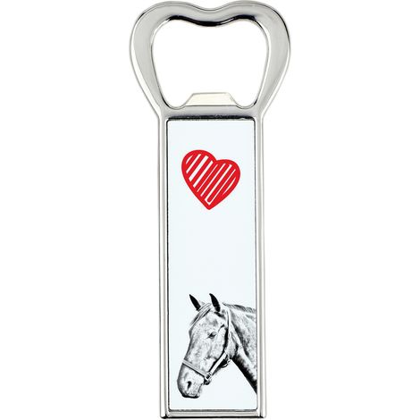 Abrebotellas con forma de caballo de raza Danish Warmblood, abrebotellas personalizado para el frigorífico, regalo único para hombres de Art-Dog. (1/5)