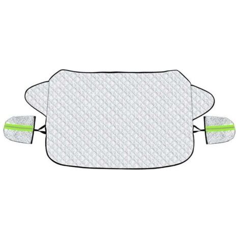 SHINING HOUSECouverture Pare Brise Voiture Protection Pare Brise Hiver Protege Pare Brise Magnétique Universelle Couverture Repliable pour Bache Voiture Anti Givre Neige UV Poussière Pluie (147x10