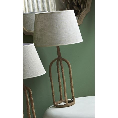 Asim Tischlampe aus braunem Pappmaché, 72 cm, 40 x 72 cm (1/3)