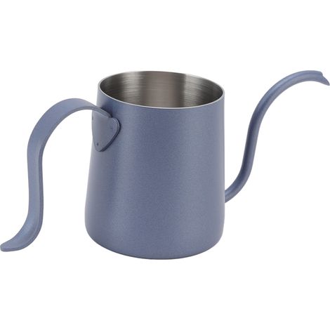 Dickwandiger Kaffeekessel aus Edelstahl 304 mit langem, dünnem Ausguss, 250 ml, für den Hausgebrauch, dunkelblau (1/5)