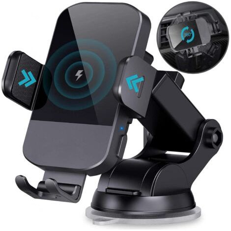 Chargeur sans Fil de Voiture, Chargeur sans Fil à Serrage Automatique Rotatif à 360 degrés, Support de Support de téléphone Portable pour Montage sur évent de capteur (1/5)