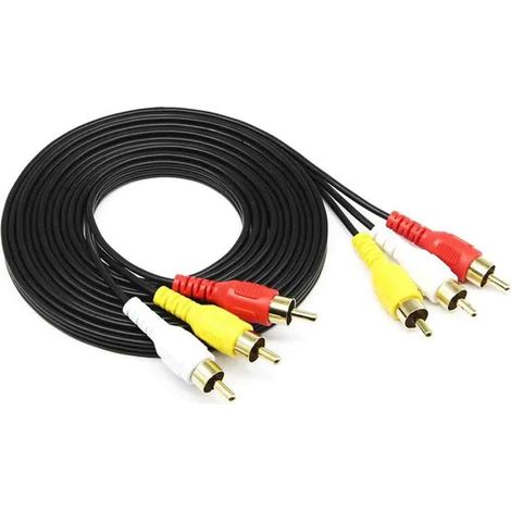 Cable Video 3 5 Mm Vers Rca - Audio Stereo Aux Composite - 1 5 M - Pour Camera Et Appareils Avec Sortie 3 5 Mm - 1 Piece (1/5)