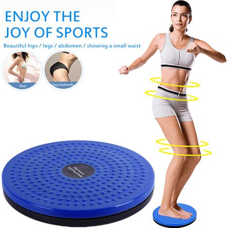 Appareil de fitness à rotation pour affiner la taille, disque de torsion pour la perte de poids à domicile (bleu) (1/5)