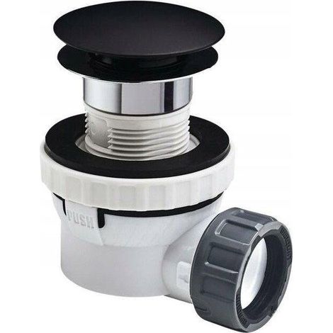 Wirquin Nano Quick-Clac Siphon Schwarz Matt Kompakt