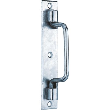 Poignée de porte type St. Etienne galvanisée, en bleu 160 x 30 mm kit de 10