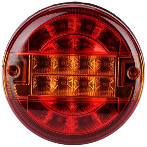 Feu arrière rond à DEL de 5 pouces pour remorque, camion, autobus, véhicule spécial, clignotants de freinage universels compatibles (1/5)