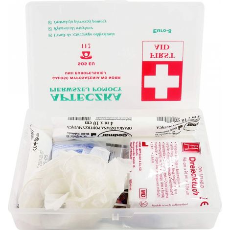 Trousse de premiers secours B-Euro-8 transparente (1/2)